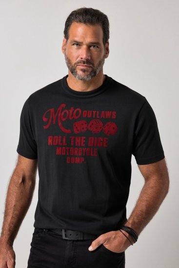 JP1880 851002 T-shirt à imprimé poitrine Noir TALL - TALL T-shirts - T-Shirts pour Hommes Grands