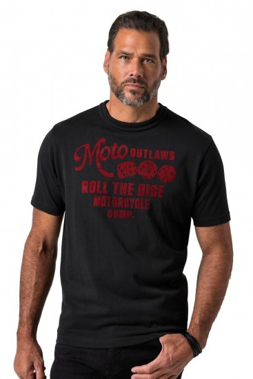 JP1880 851002 T-shirt à imprimé poitrine Noir TALL - TALL T-shirts - T-Shirts pour Hommes Grands