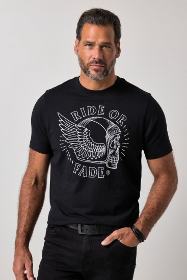 JP1880 851008 T-shirt à imprimé poitrine Noir TALL - TALL T-shirts - T-Shirts pour Hommes Grands
