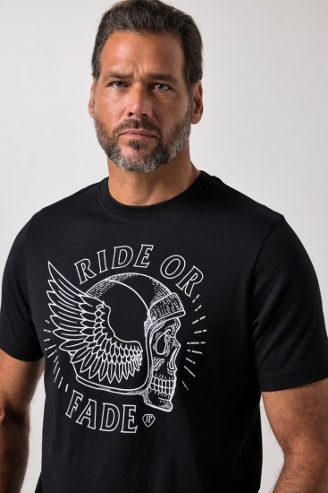 JP1880 851008 T-shirt à imprimé poitrine Noir TALL - TALL T-shirts - T-Shirts pour Hommes Grands