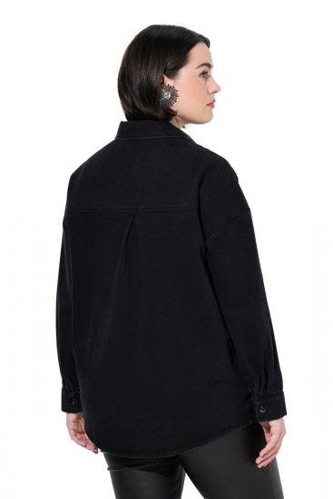 Ulla Popken 851036 Veste en jean Anthracite - Vestes - Vestes femme grande taille