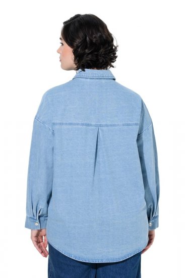 Ulla Popken 851036 Veste en jean Bleu clair - Vestes - Vestes femme grande taille