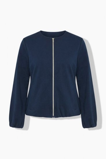Ulla Popken 851040 Sweat zippé Bleu marine - Sweatshirts - Sweat-shirts femme grande taille