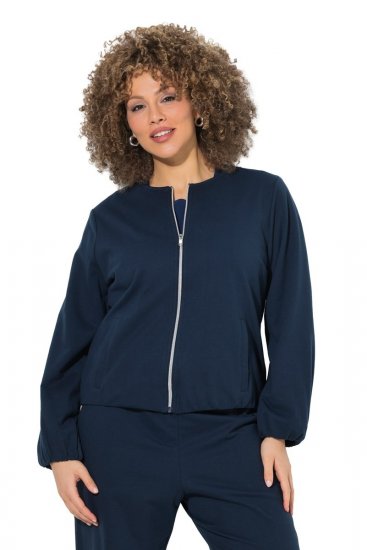 Ulla Popken 851040 Sweat zippé Bleu marine - Sweatshirts - Sweat-shirts femme grande taille
