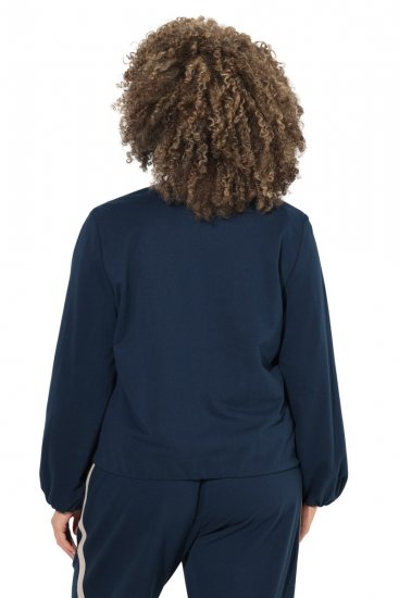 Ulla Popken 851040 Sweat zippé Bleu marine - Sweatshirts - Sweat-shirts femme grande taille