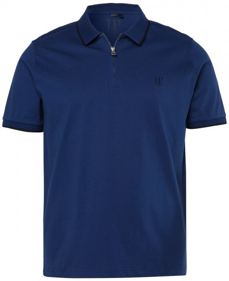 JP1880 851048 Polo zippé Bleu nuit TALL - TALL polos - Polos TALL pour hommes grands