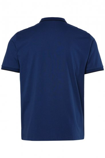 JP1880 851048 Polo zippé Bleu nuit TALL - TALL polos - Polos TALL pour hommes grands
