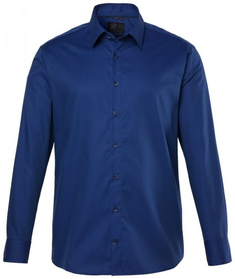 JP1880 851055 Chemise business à motifs sans repassage manches longues Bleu marine TALL - TALL chemises - Chemises TALL grande longueur