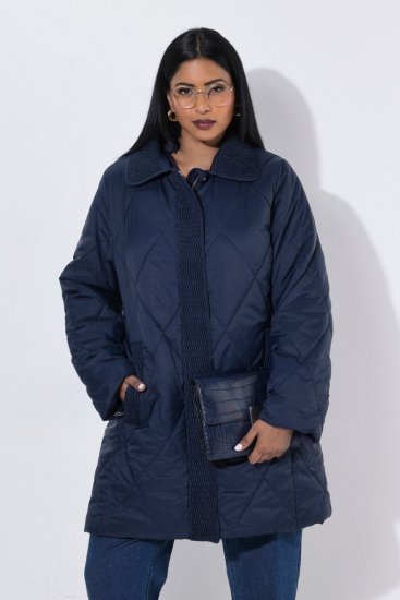 Ulla Popken 851123 Veste matelassée Bleu marine - Vestes - Vestes femme grande taille