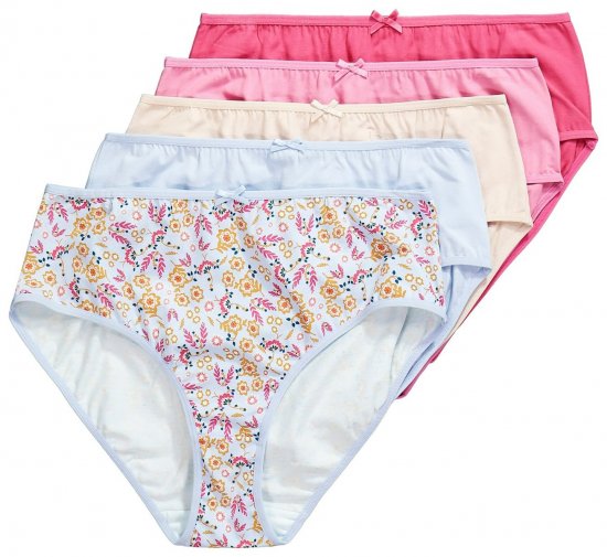 Ulla Popken 851140 Culottes à fleurs lot de 5 Rose - Culottes - 