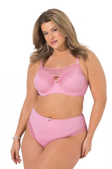 Ulla Popken 851165 Boxers en dentelle Rose - Culottes - 