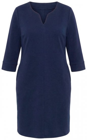 Ulla Popken 851220 Robe à manches 3/4 Bleu marine - Robes - Robes pour toutes les tailles