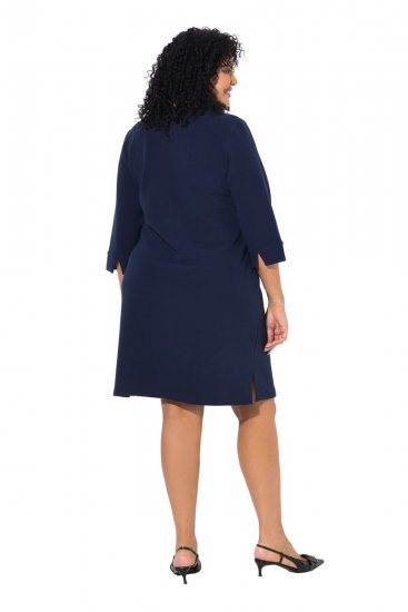 Ulla Popken 851220 Robe à manches 3/4 Bleu marine - Robes - Robes pour toutes les tailles
