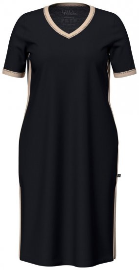 Ulla Popken 851237 Chemise de nuit rayée Noir - Chemises de nuit - 
