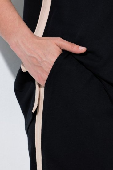 Ulla Popken 851245 Pyjama à rayures Noir - Pyjamas/vêtements de détente - 