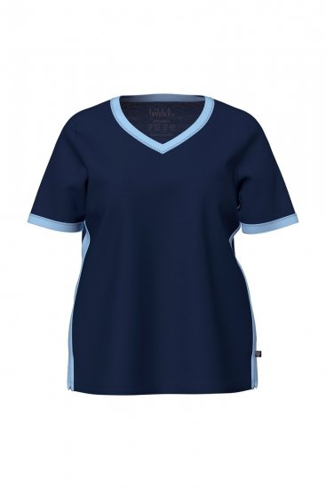 Ulla Popken 851245 Pyjama à rayures Bleu marine - Pyjamas/vêtements de détente - 