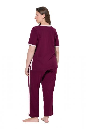 Ulla Popken 851245 Pyjama Rouge baie - Pyjamas/vêtements de détente - 