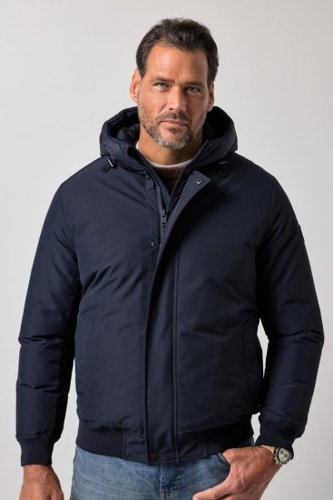 JP1880 851320 Veste à capuche et doublure chaude Bleu marine - Vestes - Vestes Homme Grandes Tailles