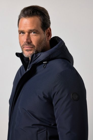JP1880 851320 Veste à capuche et doublure chaude Bleu marine - Vestes - Vestes Homme Grandes Tailles