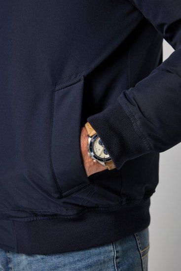 JP1880 851320 Veste à capuche et doublure chaude Bleu marine - Vestes - Vestes Homme Grandes Tailles