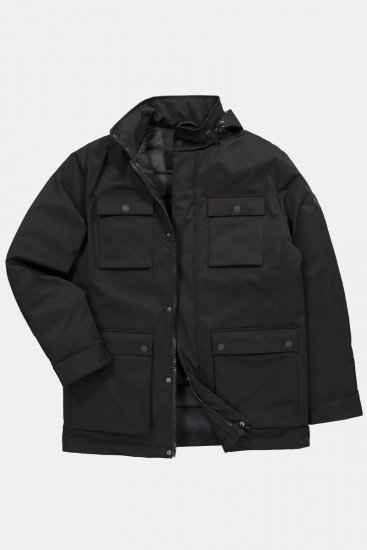 JP1880 851351 Veste fonctionnelle à capuche Noir - Vestes - Vestes Homme Grandes Tailles