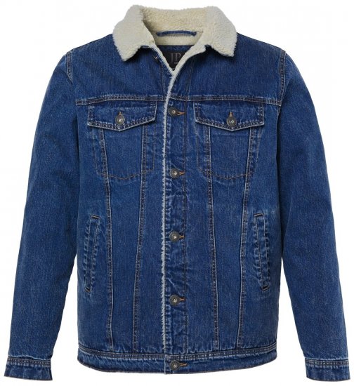 JP1880 851363 Veste en jean doublée teddy Bleu denim TALL - TALL vestes - Vestes TALL pour hommes grands