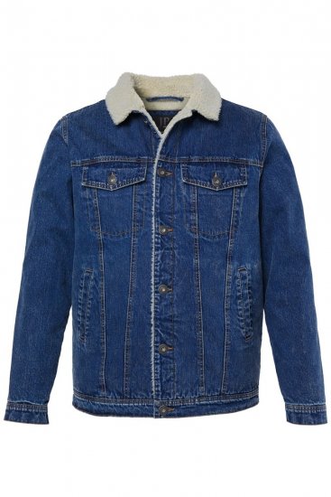 JP1880 851363 Veste en jean à doublure teddy Bleu denim - Vestes - Vestes Homme Grandes Tailles