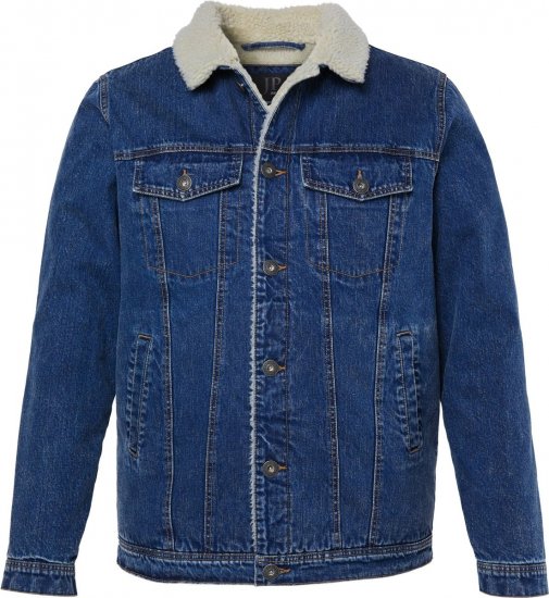 JP1880 851363 Veste en jean à doublure teddy Bleu denim - Vestes - Vestes Homme Grandes Tailles