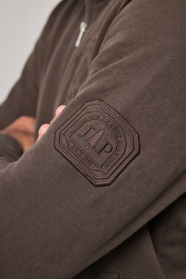 JP1880 851387 Veste sweat zippée Noisette TALL - TALL sweatshirts - Sweats et hoodies TALL