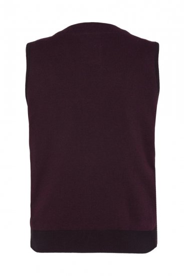 JP1880 851393 Gilet en tweed à carreaux Bordeaux - Costumes - Costumes grandes tailles 