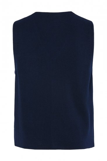 JP1880 851421 Gilet tricoté à col V Bleu marine - Costumes - Costumes grandes tailles 