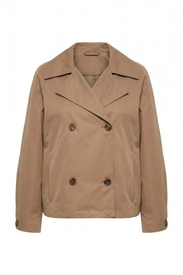 Ulla Popken 851435 Trench Marron - Manteaux - Manteaux femme grande taille