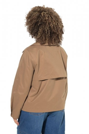 Ulla Popken 851435 Trench Marron - Manteaux - Manteaux femme grande taille