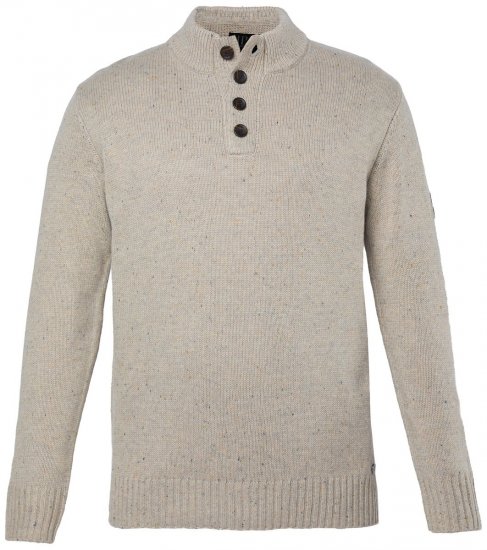 JP1880 851436 Pull tricoté à col boutonné Brun noisette TALL - TALL sweatshirts - Sweats et hoodies TALL