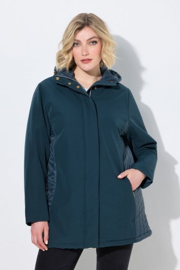Ulla Popken 851459 Veste matelassée Pétrole - Vestes - Vestes femme grande taille