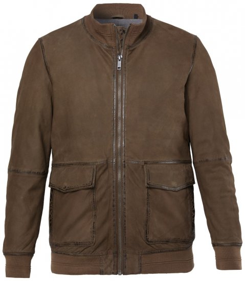 JP1880 851511 Veste en daim d'agneau Marron - Vestes - Vestes Homme Grandes Tailles