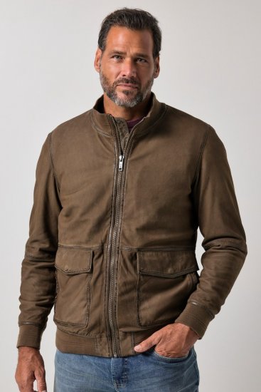 JP1880 851511 Veste en daim d'agneau Marron - Vestes - Vestes Homme Grandes Tailles