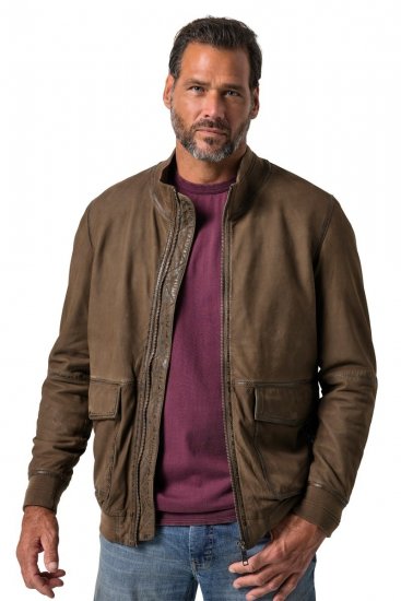 JP1880 851511 Veste en daim d'agneau Marron - Vestes - Vestes Homme Grandes Tailles