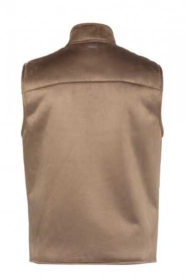 JP1880 851516 Gilet aspect daim à doublure teddy Beige - Vestes - Vestes Homme Grandes Tailles