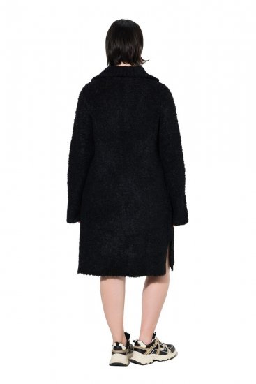 Ulla Popken 851563 Robe en maille à manches longues et col roulé Noir - Robes - Robes pour toutes les tailles