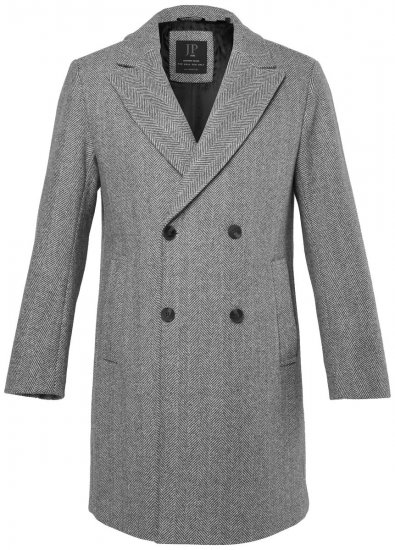 JP1880 851613 Croisé Manteau en laine Gris foncé - Vestes - Vestes Homme Grandes Tailles