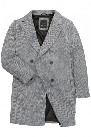 JP1880 851613 Croisé Manteau en laine Gris foncé - Vestes - Vestes Homme Grandes Tailles