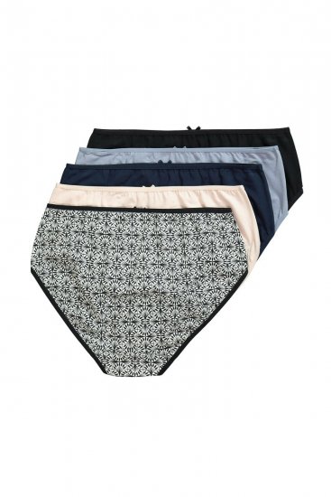 Ulla Popken 851687 Culottes à motifs lot de 5 Bleu clair - Culottes - 