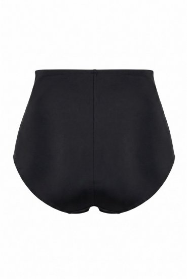 Ulla Popken 851700 Culottes à carreaux taille haute en dentelle Noir - Culottes - 