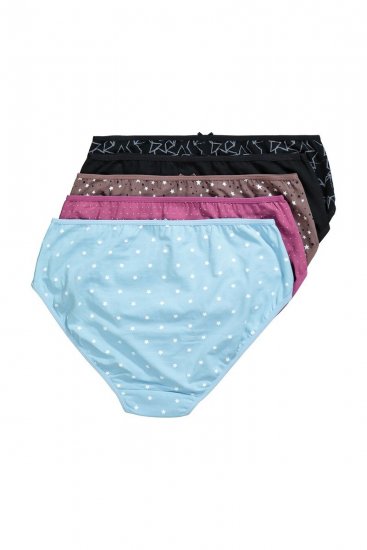 Ulla Popken 851714 Culottes à motifs lot de 5 Noir - Culottes - 