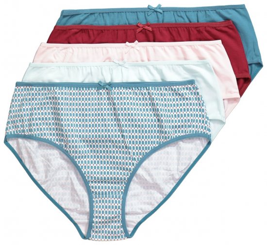 Ulla Popken 851725 Culottes à motifs lot de 5 Lilas - Culottes - 