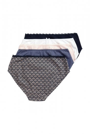 Ulla Popken 851730 Culottes à motifs lot de 5 Beige - Culottes - 