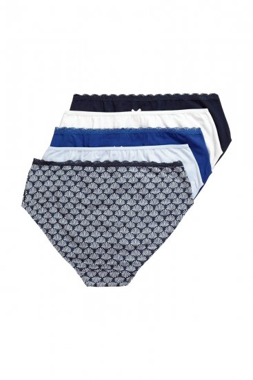 Ulla Popken 851730 Culottes à motifs lot de 5 Bleu clair - Culottes - 
