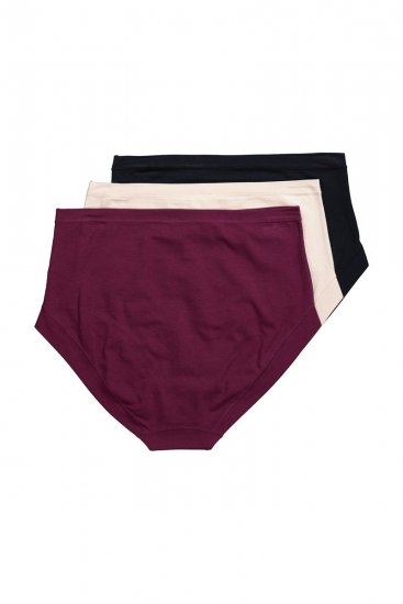 Ulla Popken 851736 Culottes taille haute lot de 3 Noir - Culottes - 