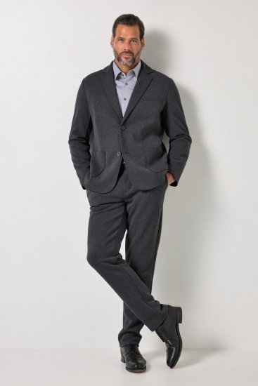 JP1880 Naples Flexnamic Pantalon en jersey Gris foncé chiné - Costumes - Costumes grandes tailles 